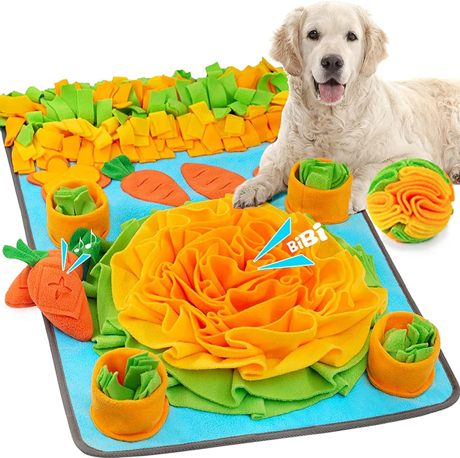 Carrots Snuffle Mat for Large Dogs(31'' × 19''), Dog Play