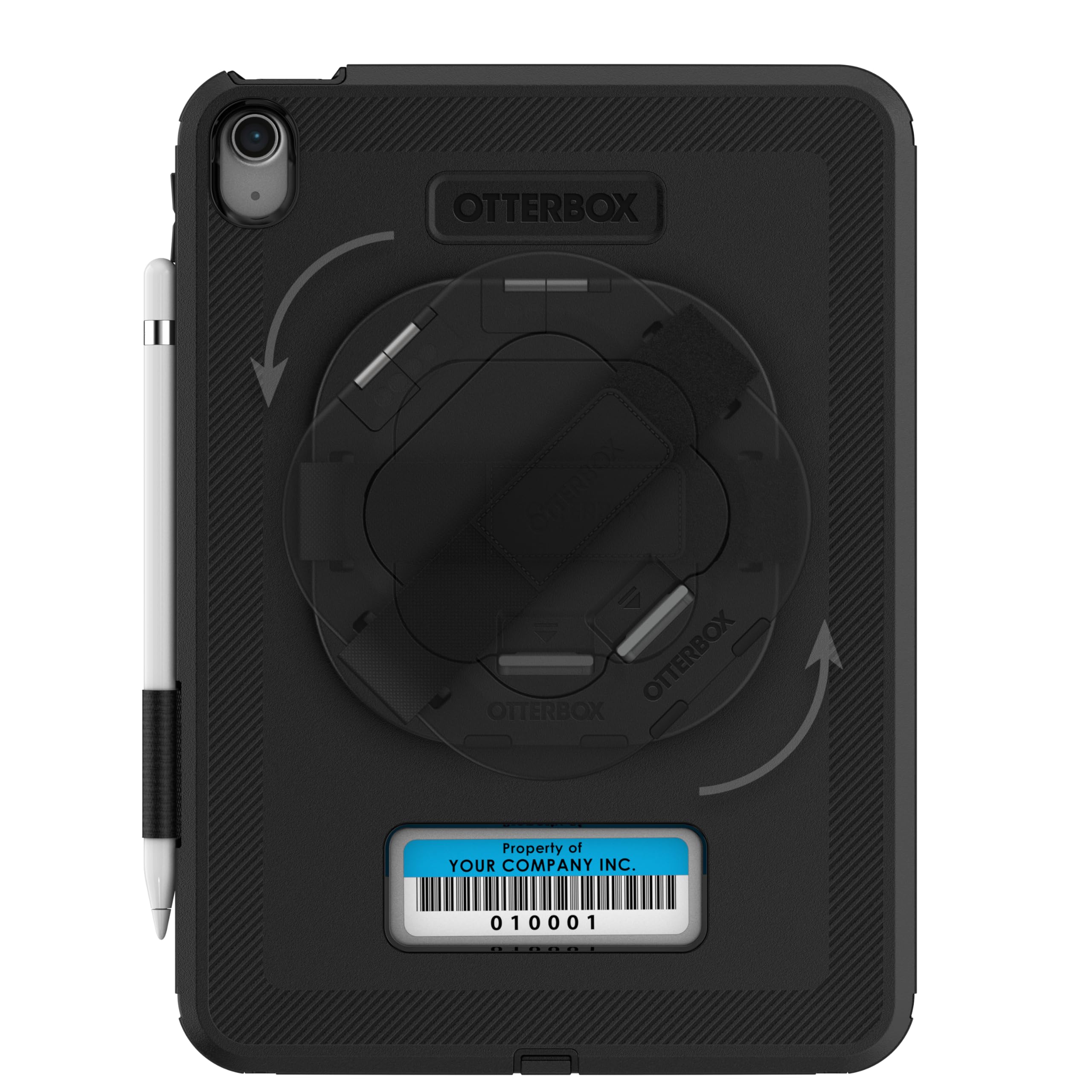 OtterBox Defender Series for Business (Screenless Edition) W/KICKSTND/HANDSTRP for iPad 10th Gen (ONLY) - Black (Non-Retail Packaging)