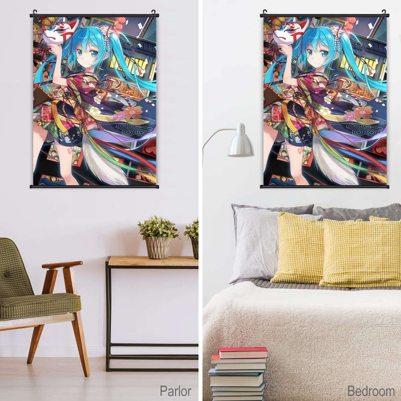 Amazon.co.jp: 初音 ミク 掛ける絵 ポスター 掛け軸壁飾り ステッカー