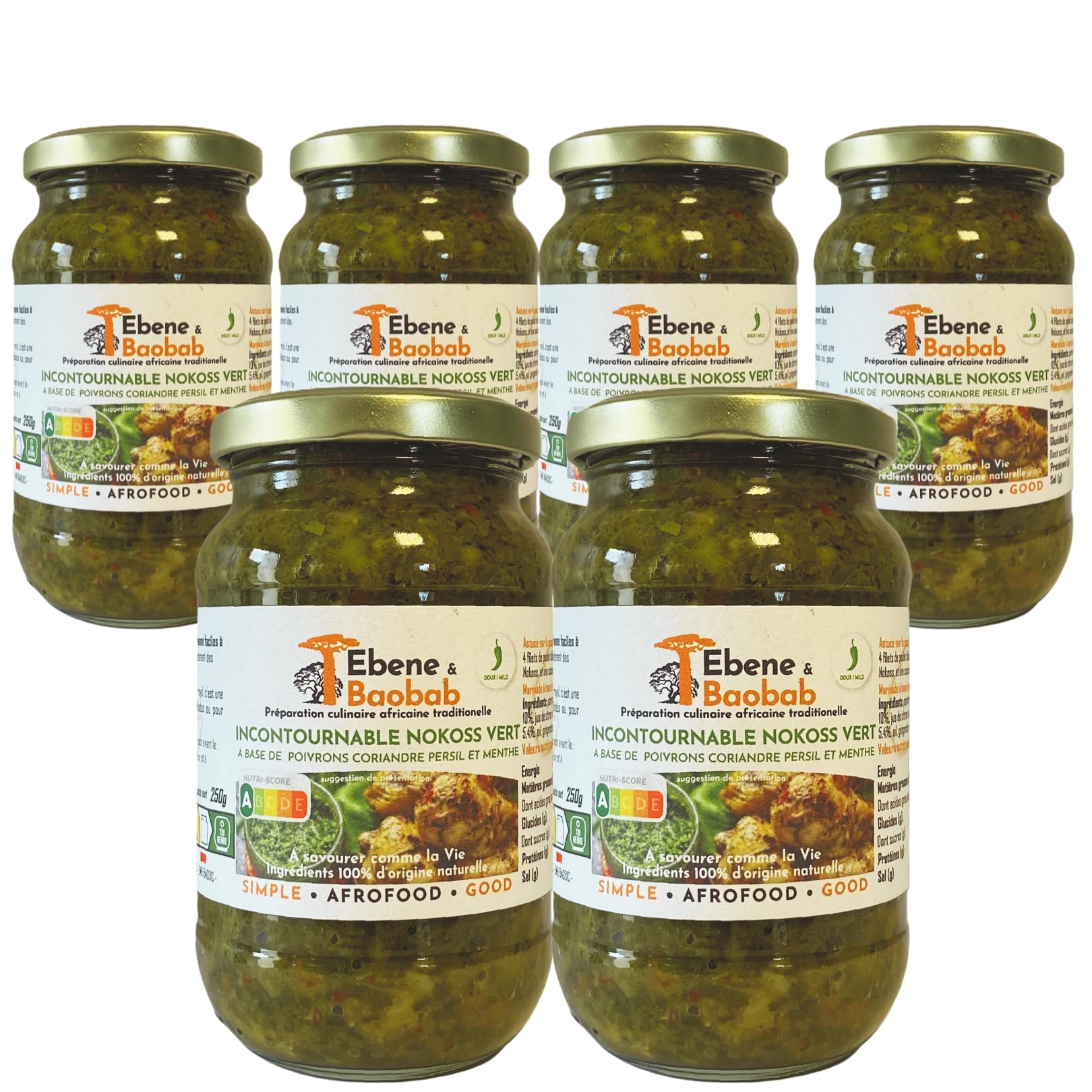 NOKOSS, le PESTO Sénégalais, PACK MAXI 6 x 250g - Ebene&Baobab®