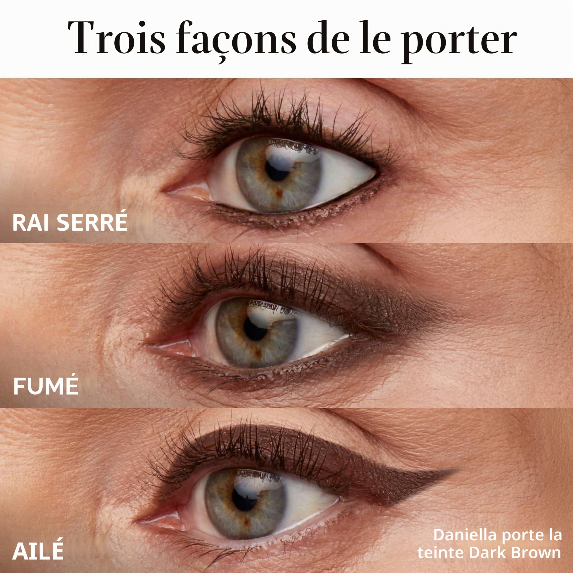 LAURA GELLER NEW YORK Matita Occhi Lunga Tenuta Kohl Kajal (Dark Brown Kohl) – Matita per Occhi Idratante e Intensa con Temperino Integrato, Scorrevole e Precisa per uno Sguardo Definito