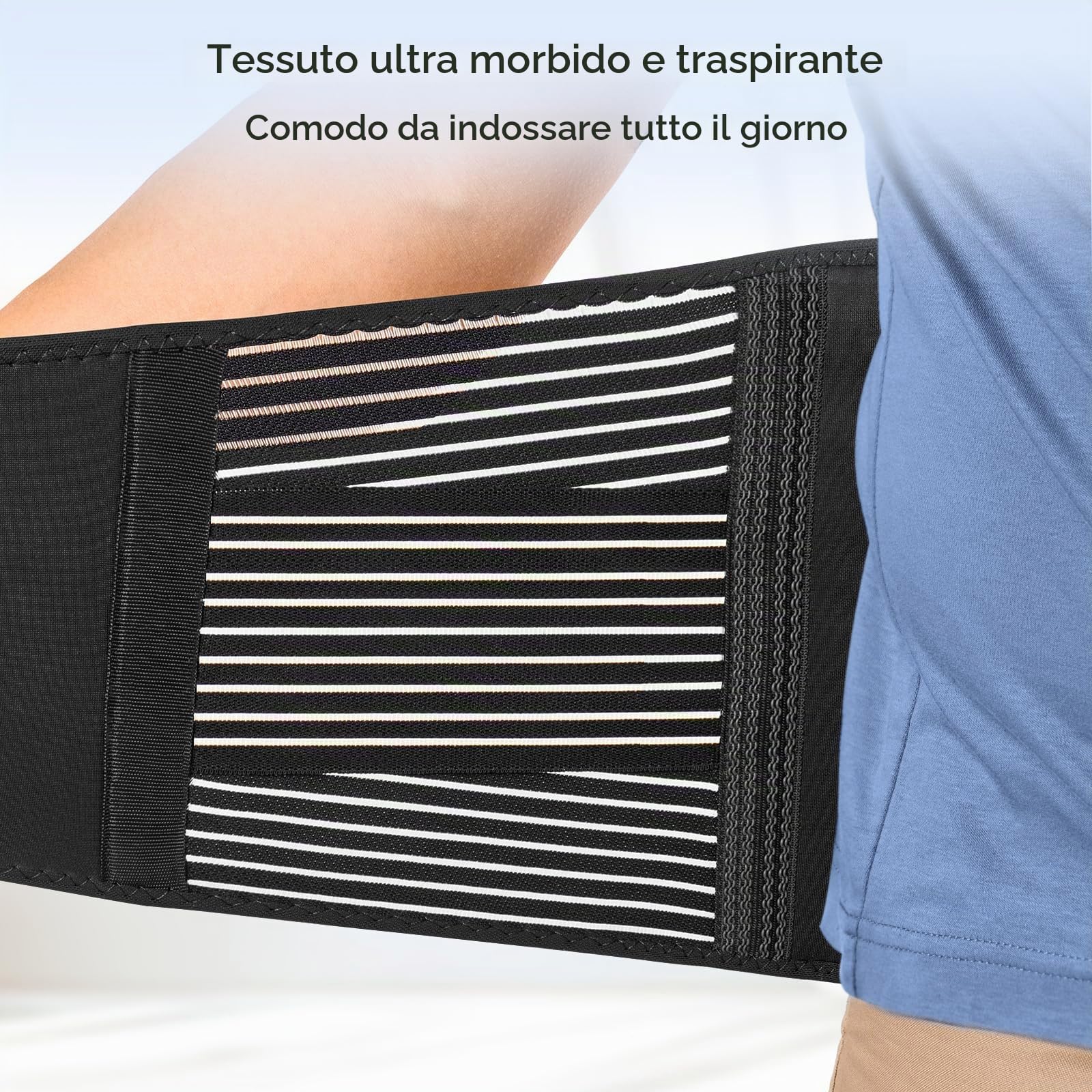 FREETOO Sottile Fascia Lombare Supporto Schiena Per Uomini Donne,Fascia Lombare 0rtopedica Con 5 Sostegno Alleviare L'ernia Del Disco Dalla Sciatica,Cintura Lombare che svolgono lavori pesantia