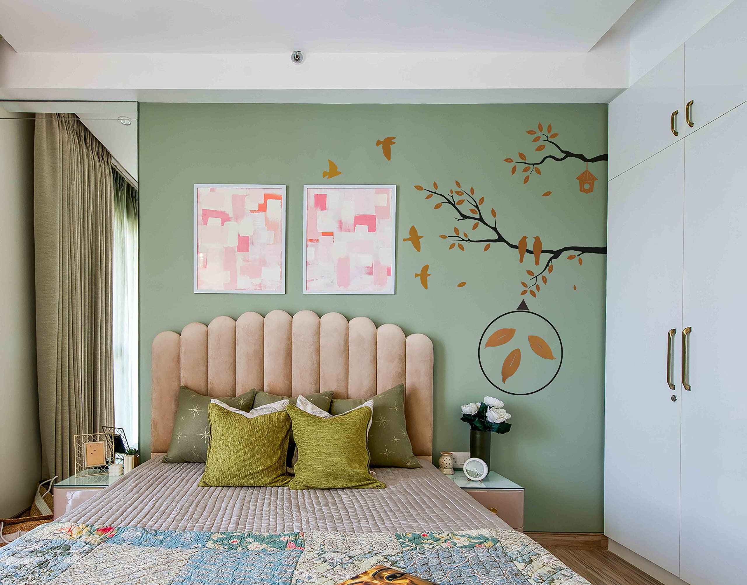 WallDesign Homecoming Nature Wall Sticker - Copper Birds & Black Branch - Aesthetic Home Decor for Hall, Bedroom, Dining, Kids Room - Metallic Finish Decals (B0BS1KQN99) Amazon Price History, Amazon Price Tracker