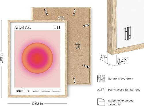 Miniatura 3 de HAUS AND HUES Arte de pared con número de ángel, juego de 3 arte enmarcado positivo, póster de número de ángel, decoración de habitación Y2K, arte