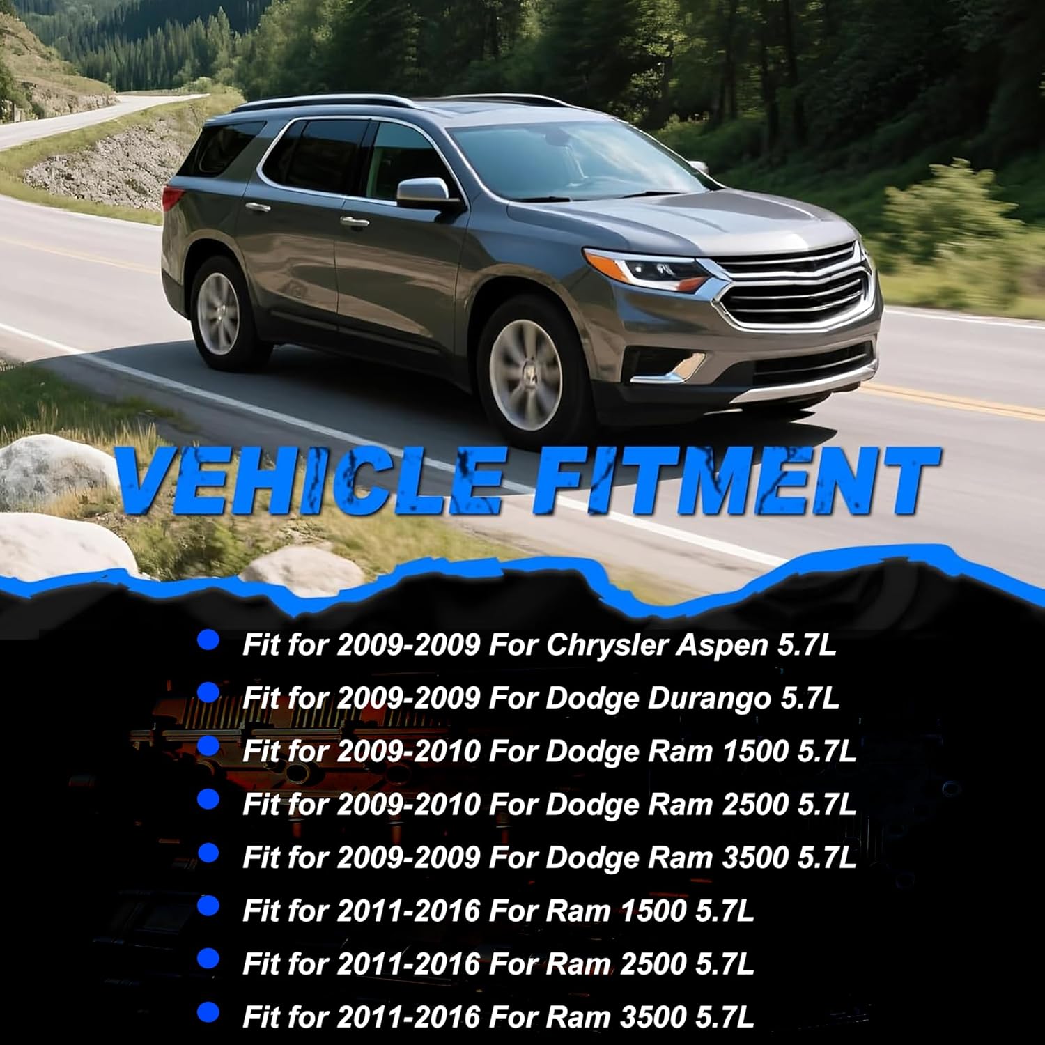 5.7 Full Gasket Set Head Bolts Fit for Chrysler Aspen Dodge Ram 1500 3500 2500 5.7L