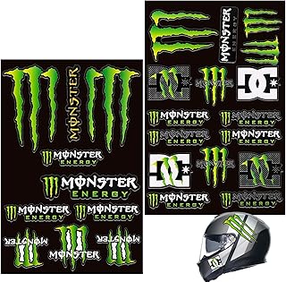 2pcs Motorcycle Stickers,Funny Car Stickers,Monster Scratch Sticker Sheet,Motorbike Helmet Sticker,Cool Motorbike Stickers,Bicycle Stickers,for Cars,Motorbikes,Bicycles,Skateboards,Computers