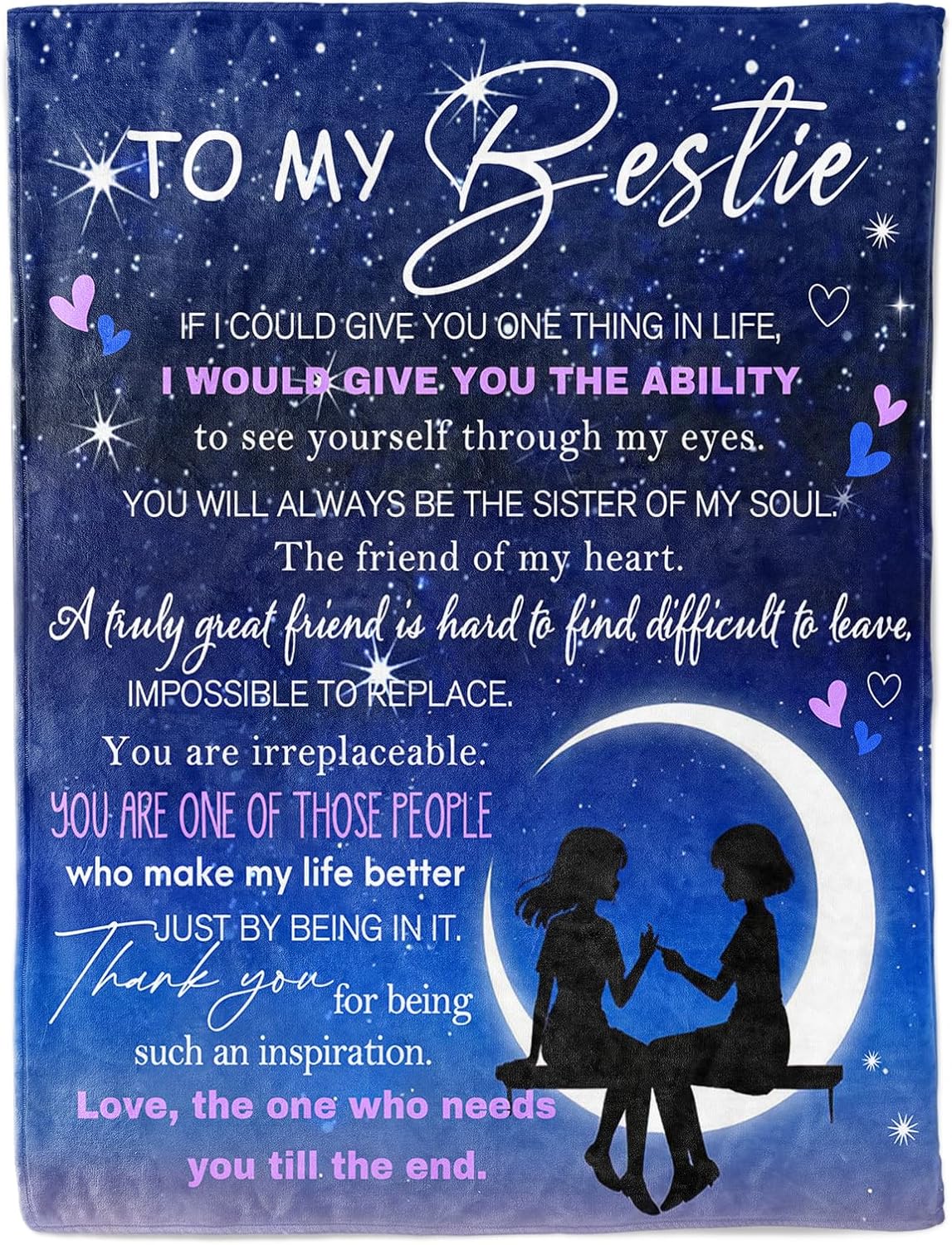 Best Friend Birthday Gifts for Women, Friendship Gifts Throw Blanket for Valentines Galentines Day, Birthday Gift for Woman Friendship, Bestie Blanket 50 * 60 Inch - Image 8