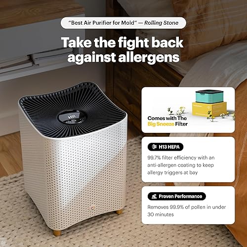 Miniatura 3 de Mila Air 3 Smart Home - Purificador de aire para el hogar con filtro de repuesto HEPA Big Sneeze H13 para alergias, elimina el polvo, el polen, la