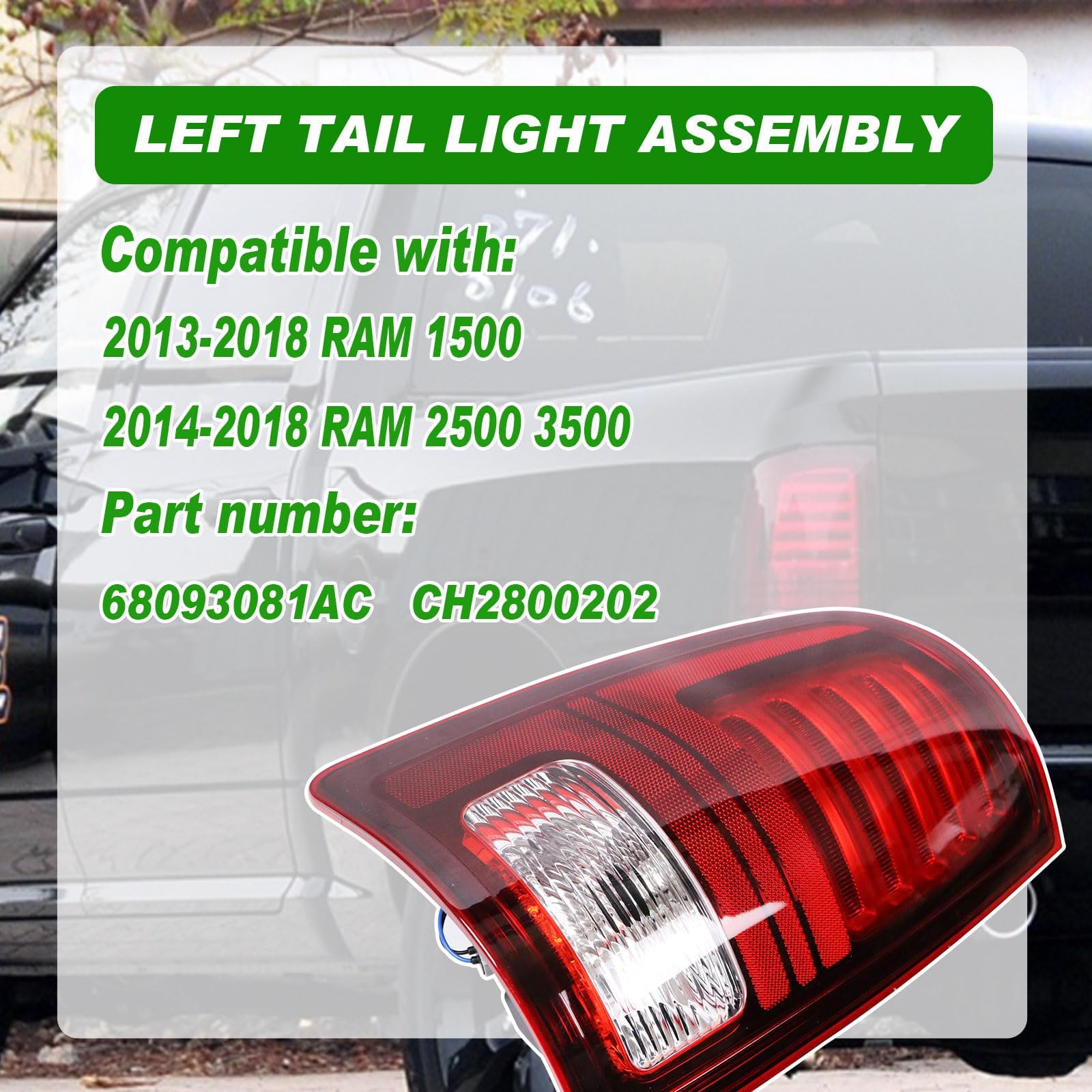 LED Tail Light Compatible with 2013 - Key Features