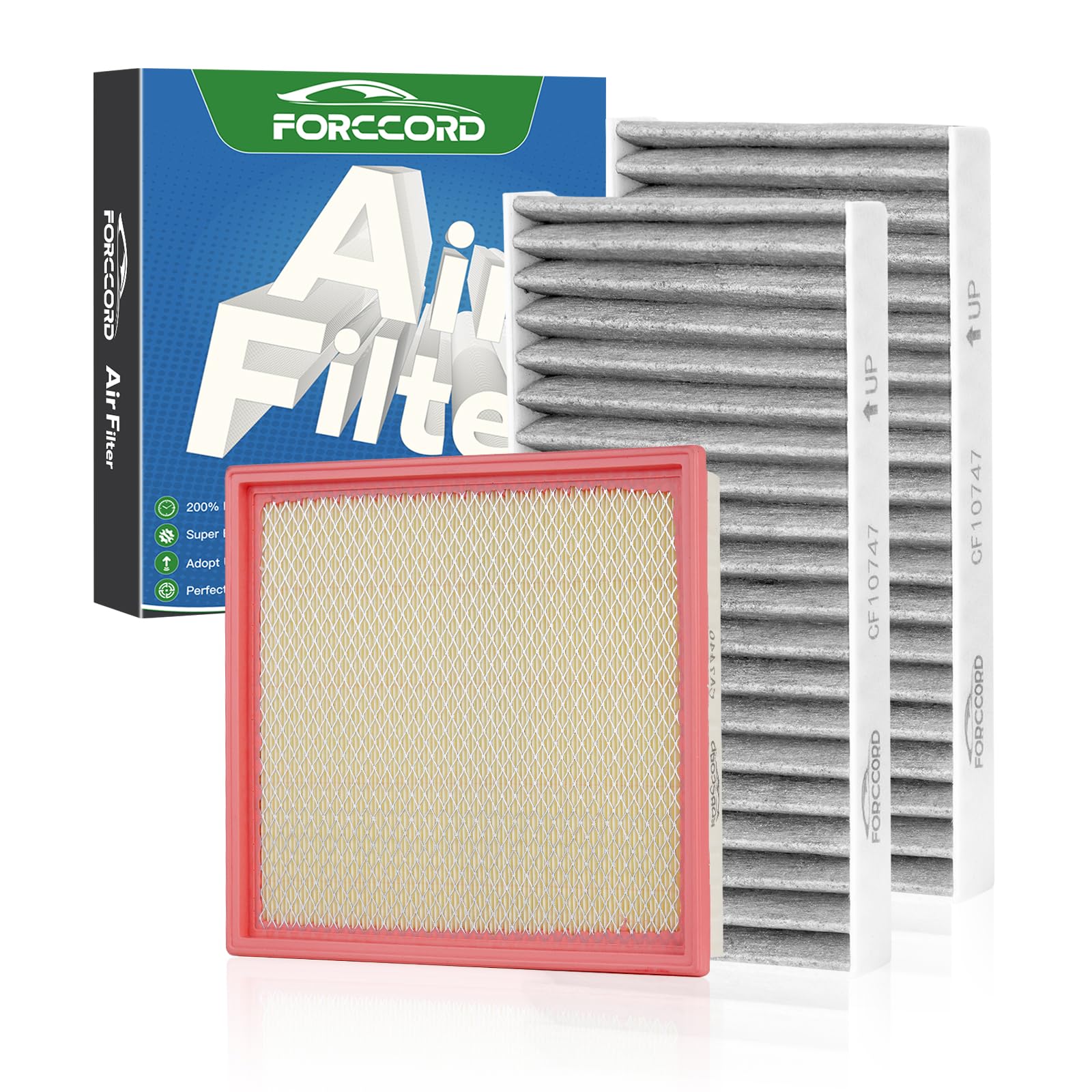 Cabin &amp; Engine Air Filter Kit for Frontier 05-19 (4.0L V6)/20-21 (3.8L V6)