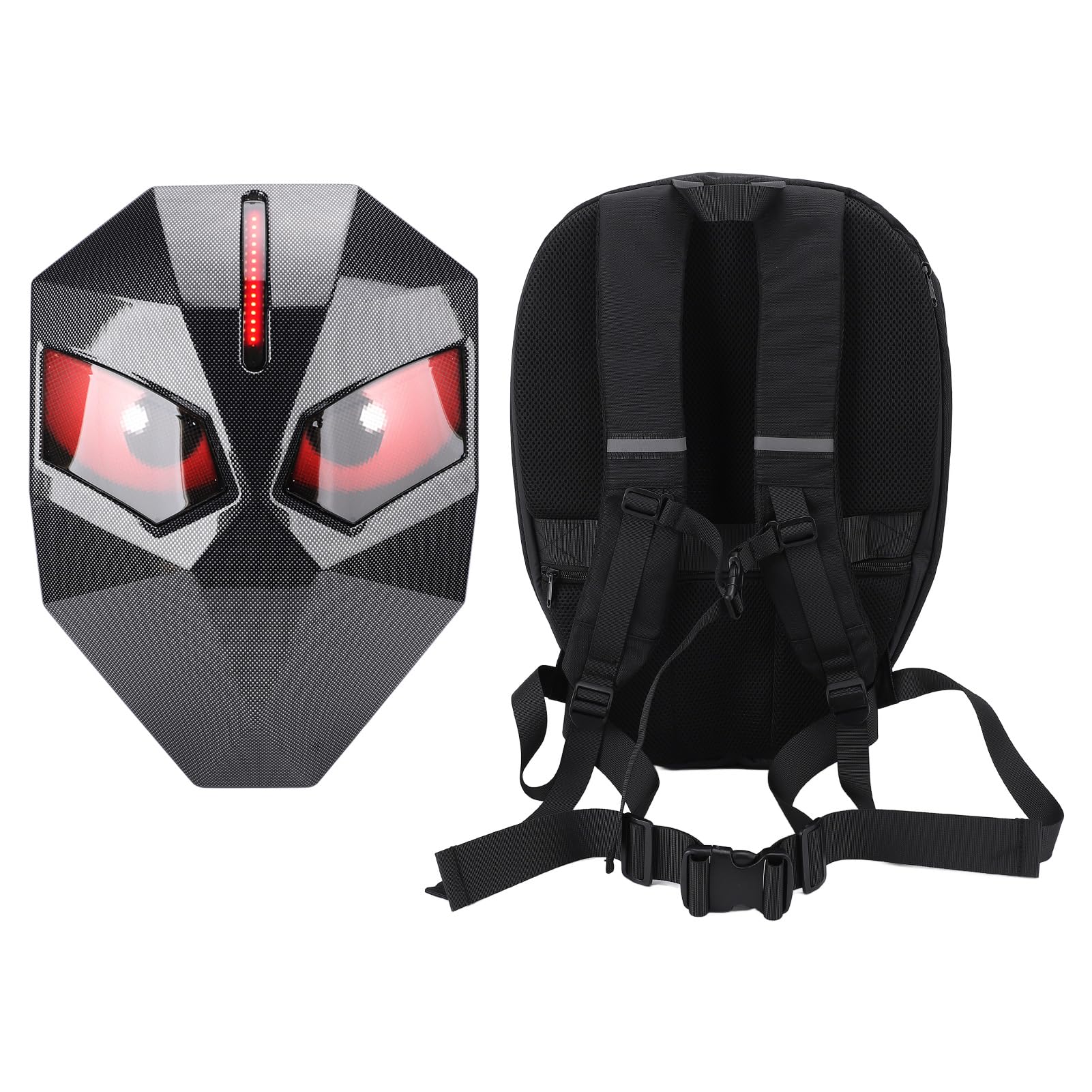 FTVOGUE Zaino per Moto a LED, Borsa per Laptop con Guscio Rigido in PC ABS con Schermo a Colori Programmabile, Display da 60 X 48, Cinghie Regolabili per Ciclismo da Viaggio da Uomo