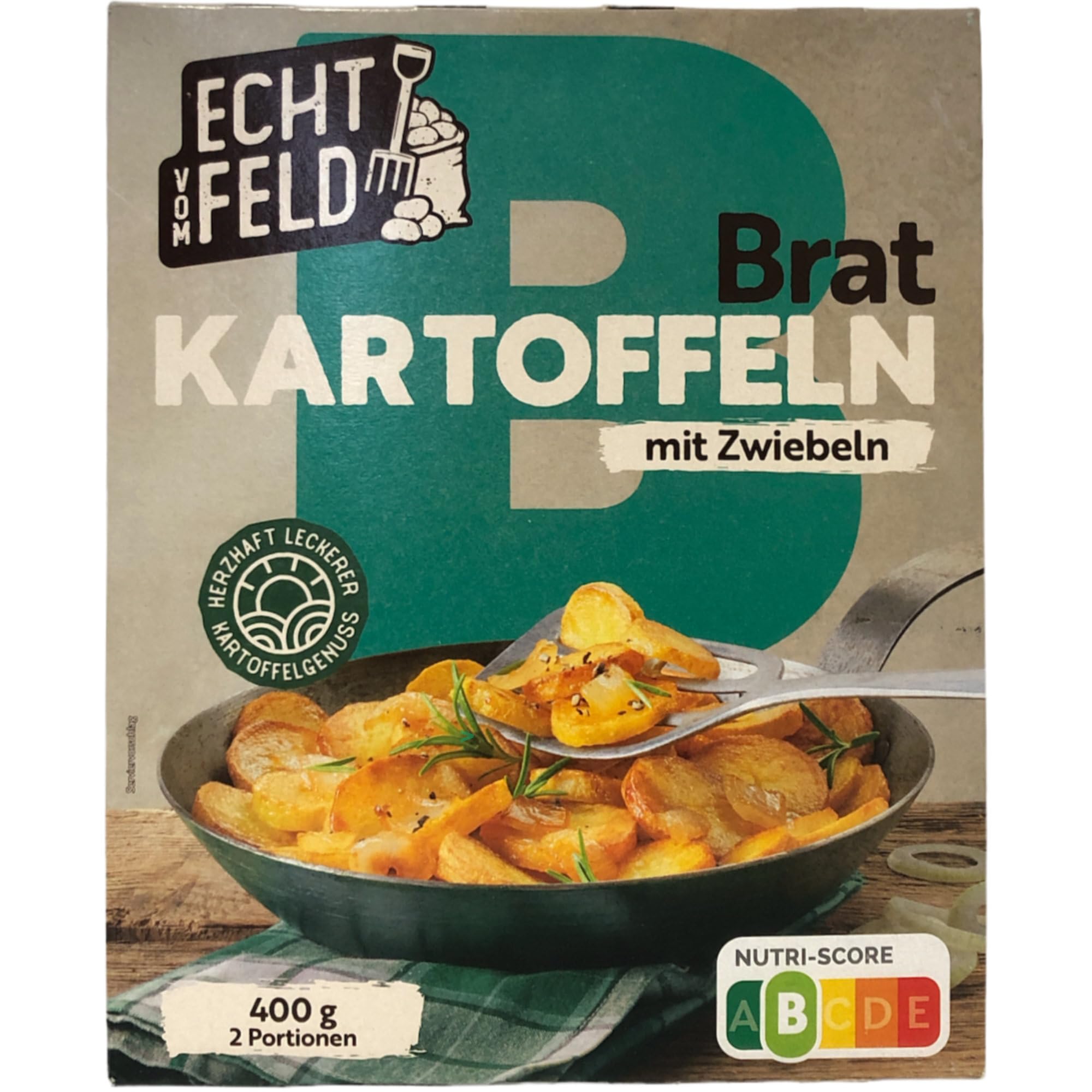 Echt vom Feld Bratkartoffeln mit Zwiebeln VPE (10x400g Packung) + usy Block