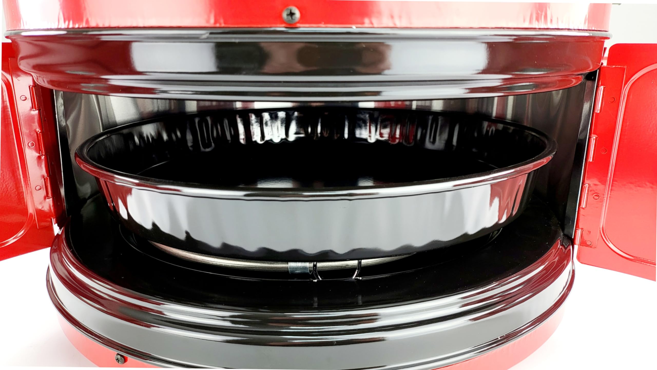 IMS&T Backofen Selection Set 1100Watt 50-300°C 48x48x31cm Ober-&Unterhitze Thermostat Emaille-Backblech Edelstahl Backblech-Set Ø28 32 36cm