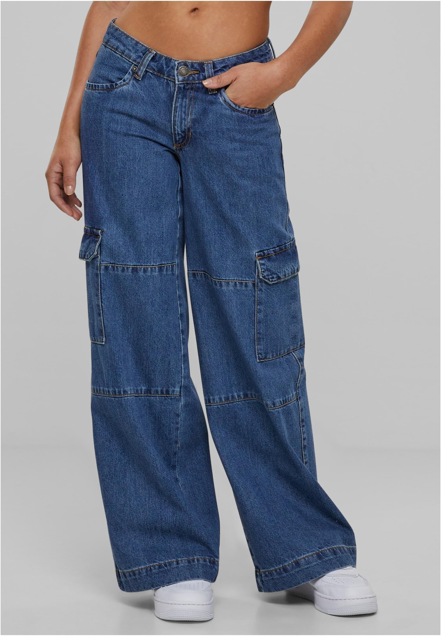 Urban Classics Damen Ladies Low Waist Cargo Pants