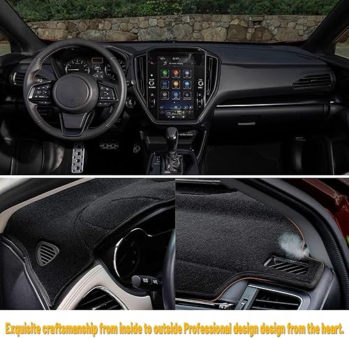 Miniatura 5 de INUBOXES Tapete antideslizante para tablero de instrumentos compatible con Subaru Impreza 2024 Protector solar (borde negro)