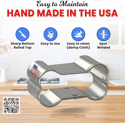 Miniatura 5 de Cortador de galletas de hueso de perro de 2 pulgadas B1621 - Cortadores de galletas Foose - Placa de hojalata de acero de EE. UU