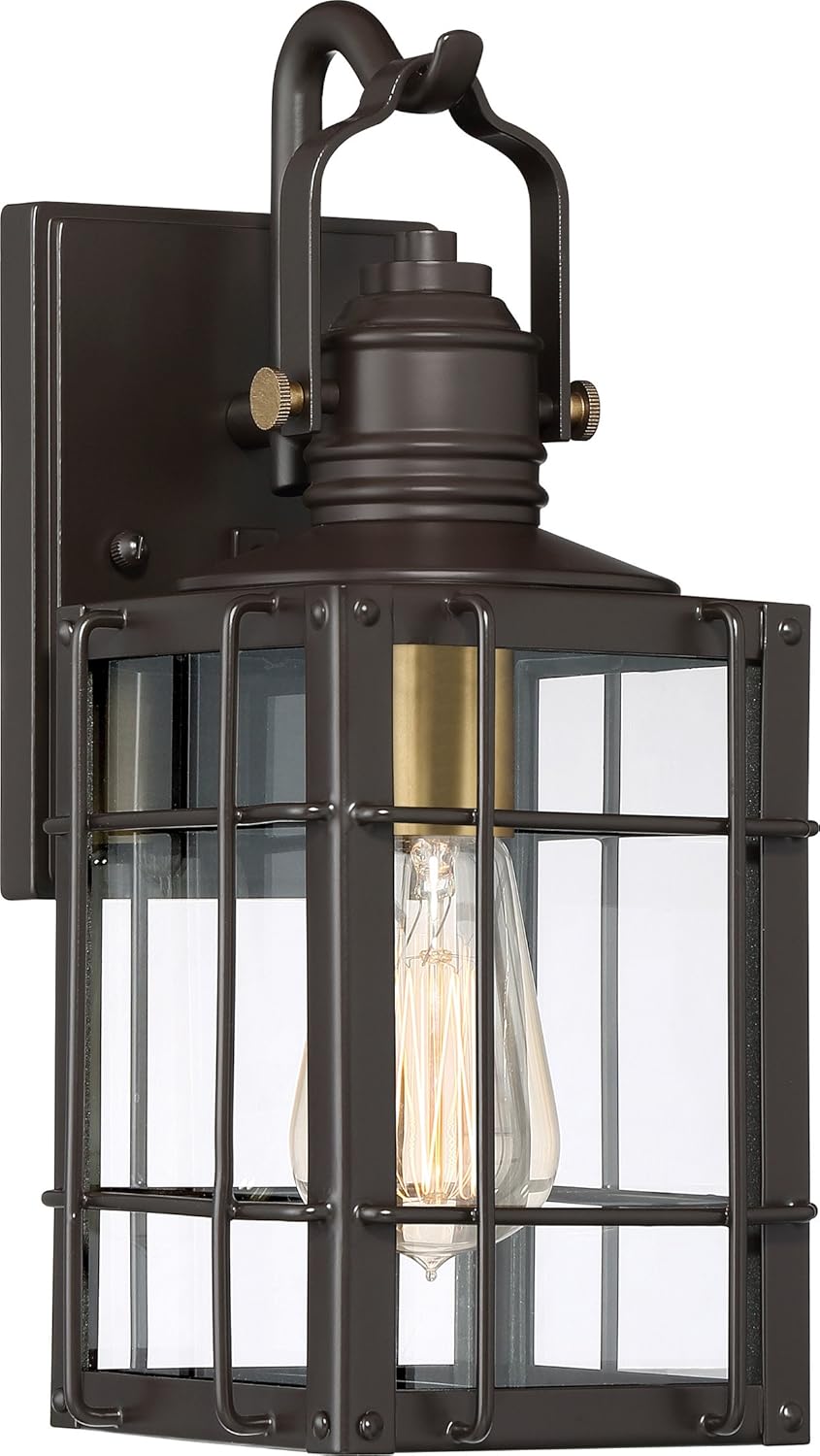 Quoizel WTO8406WT One Light Outdoor Tabletop Lanterns, Small, Bronze