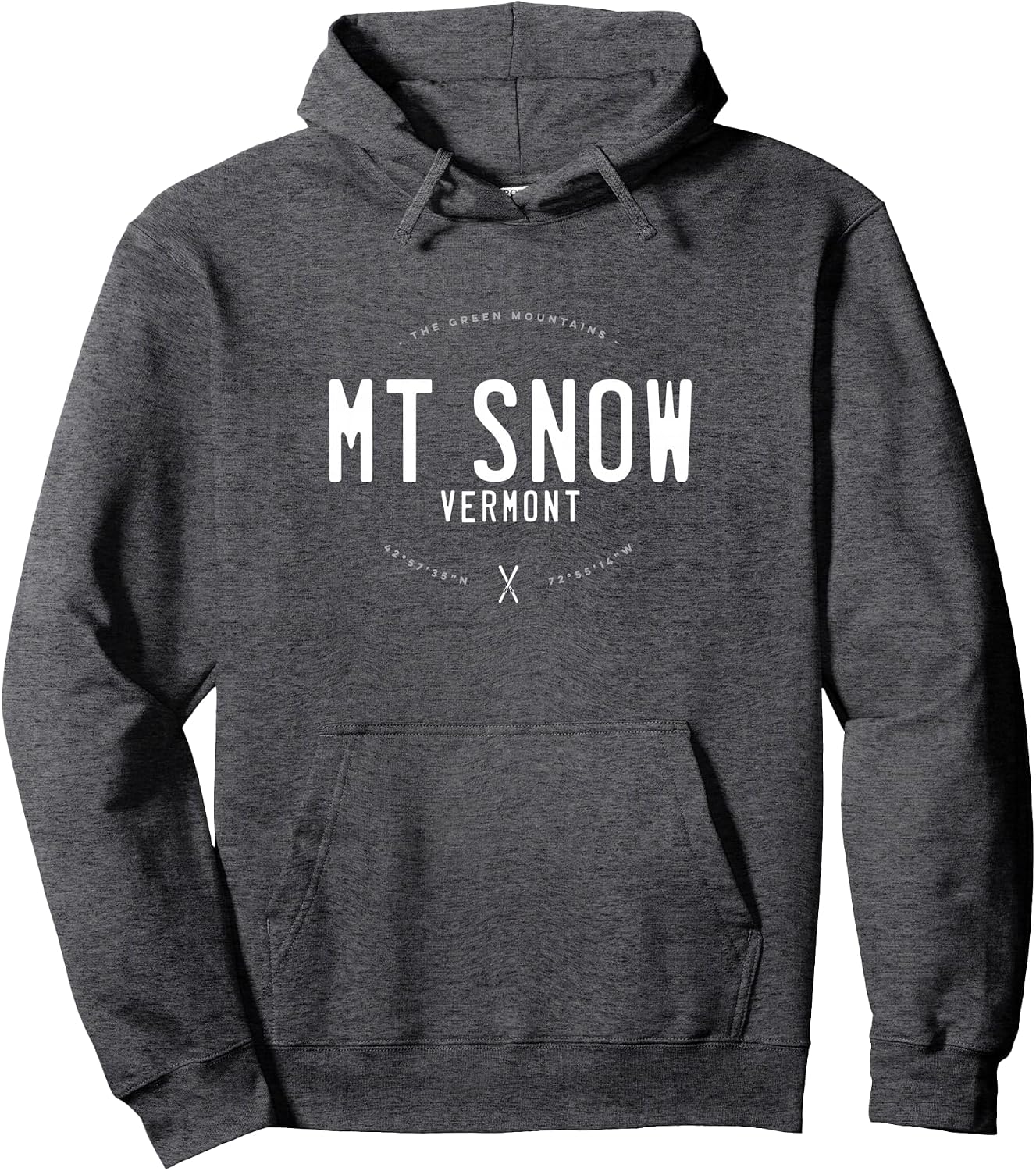 Mt. Snow Vermont Graphic Distressed Vintage Ski Pullover Hoodie
