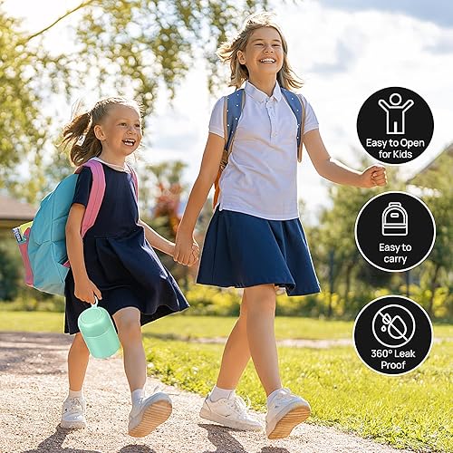 Miniatura 4 de Termo para comida caliente tarro de comida aislado de 17 onzas con cuchara plegable y tenedor termo de comida a prueba de fugas para niños y adultos