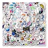 200pcs Music Note Stickers Pack, Aesthetic Cartoon Cute Vinyl Waterproof Decals for Water Bottle,Laptop,Phone,Skateboard,Scrapbooking,Bumper for Party Supply