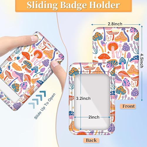 Miniatura 5 de Cordón para profesor para tarjeta de identificación, hongos, hippie, estética, para hombres y mujeres, con cuentas, cordón para el cuello,