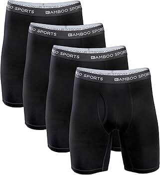 Amazon.com: Mens 6 in. Bamboo Rayon Boxer Briefs 4 pack