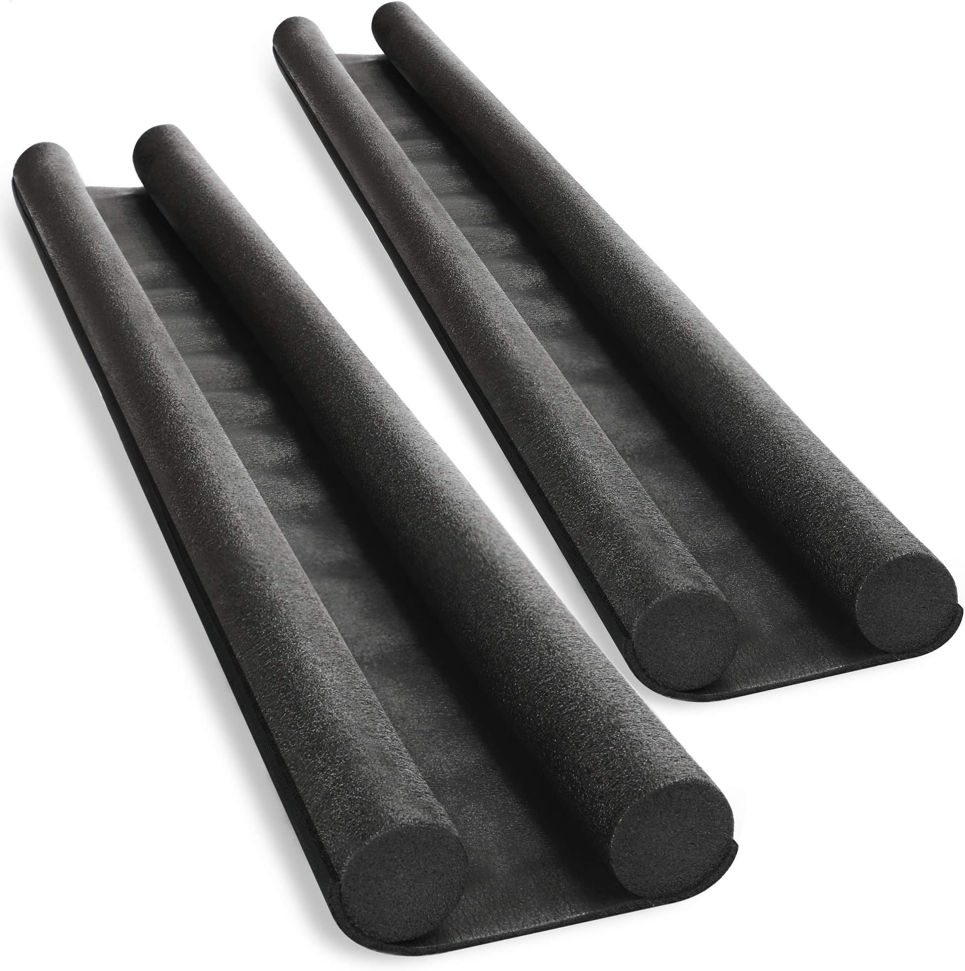 2 Boudins De Porte Isolants 96 Cm - Noir - Anti-froid Et Courant D'air