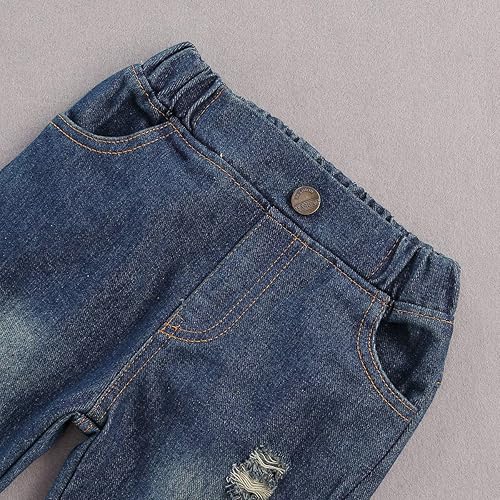 Vista 5 de fhutpw Conjuntos de ropa para bebé niño pequeño con sudaderas con capucha y jeans para otoño e invierno 6 9 12 18 24 meses