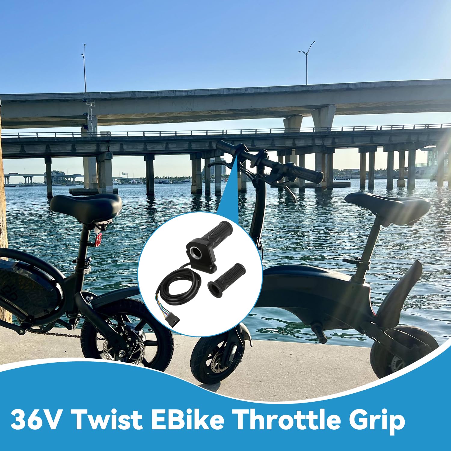 EOPOAYI Kit di manopole per acceleratore EBike da 36 V, ricambio per bici elettrica Jetson Bolt Pro JX10 Atlas Ancheer, acceleratore a 6 pin per Dyu D3F D2F C3 C4 parti display tensione pulsante