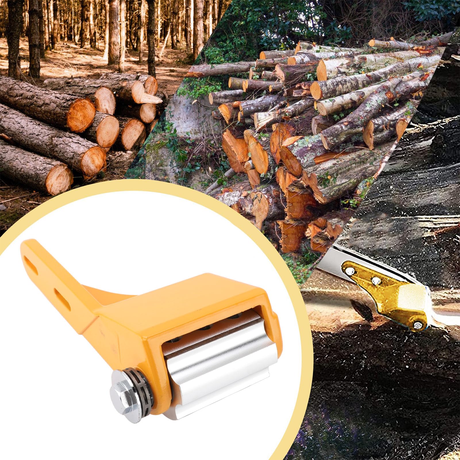 Asixxsix Obieraczka do Kłód, Przystawka ze Stopu Aluminium Kompatybilna z piłą łańcuchową o Pojemności 65 Cm3, Narzędzie do Korowania Kłód z 2 Wymiennymi Ostrzami Pozyskiwania Drewna, Tartaki,