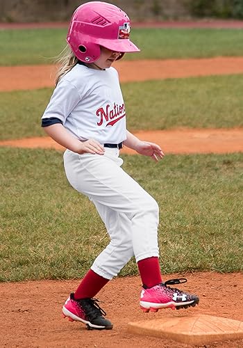 Miniatura 4 de Stelle Pantalones de sóftbol para niñas, pantalones de béisbol para jóvenes, pantalones de lanzamiento rápido con bolsillos, camiseta para niños