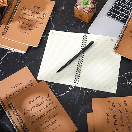 Miniatura 6 de 12 cuadernos en espiral inspiradores A5, regalo de agradecimiento a granel, bloc de notas motivacionales de 6 x 8 pulgadas, 100 páginas50 hojas,