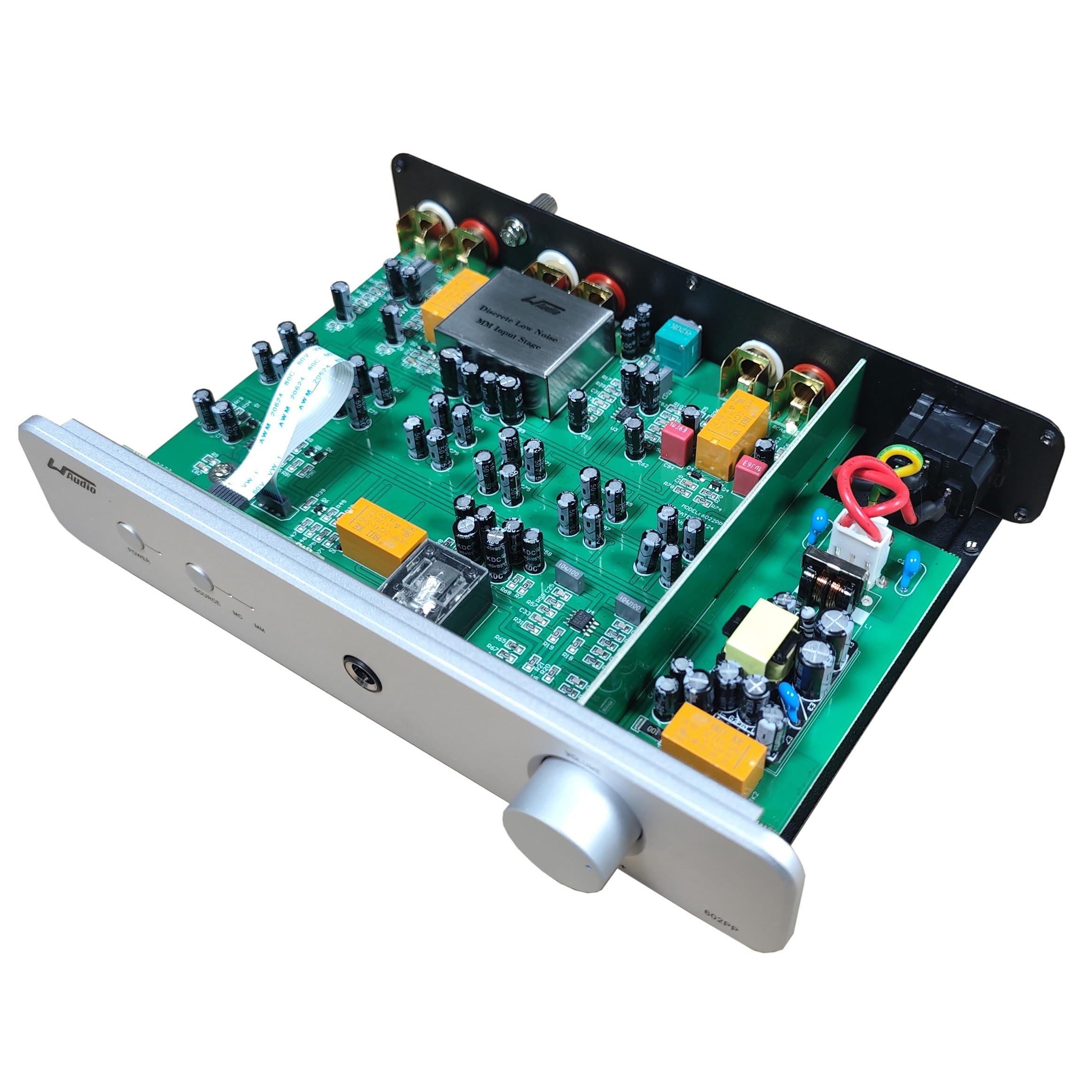 WAudio Phono-Vorverstärker für Plattenspieler MM/MC mit Kopfhörer-Verstärker, Lautstärkeregler und Balance-Regler – Hi-Fi-Vinyl-Schallplattenspieler-Vorverstärker, geräuscharmer RIAA-Equalizer