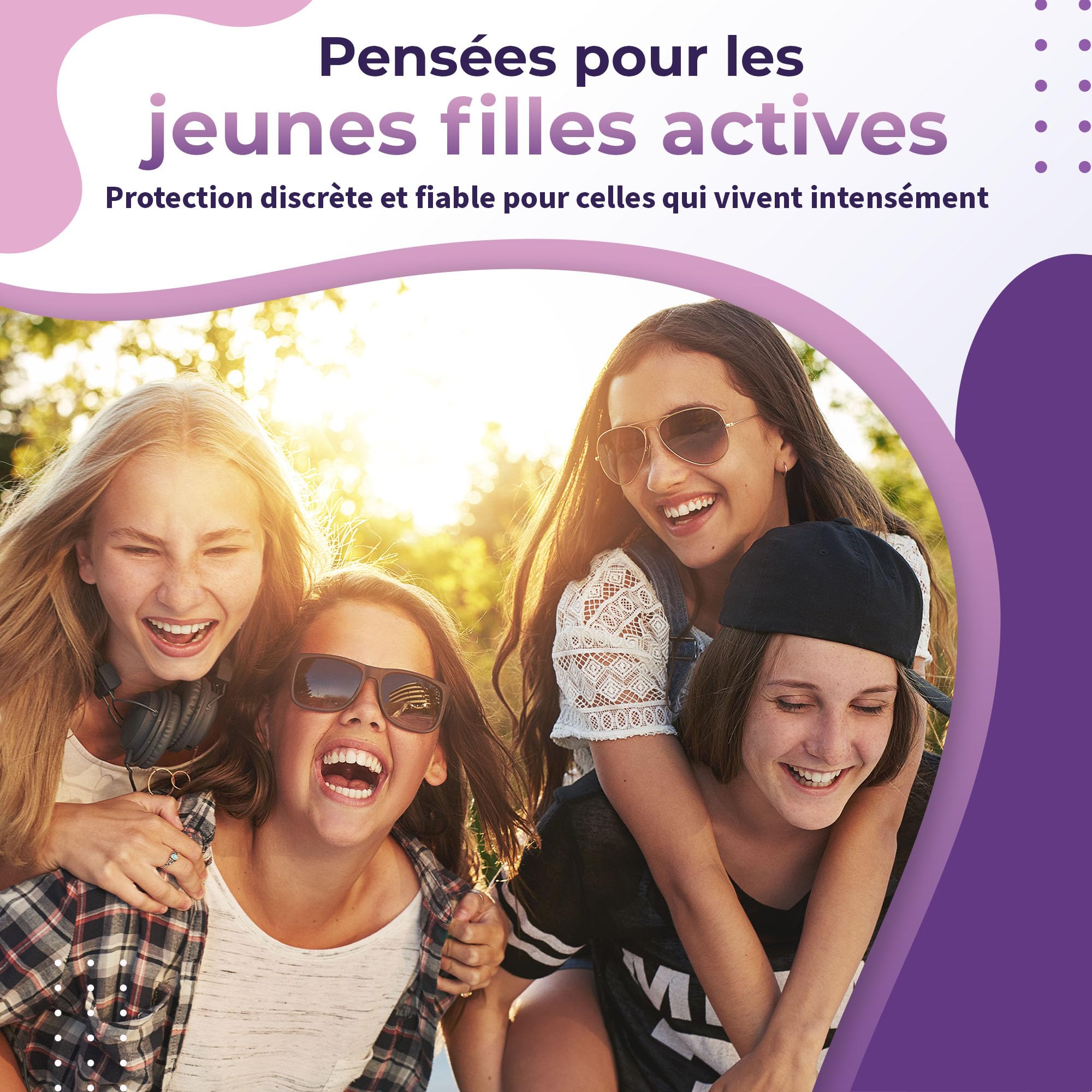 Lot 3 Culottes Menstruelles Adolescentes en Fibre de Bambou | Absorption Nid d'Abeille, Respirantes, Antibactériennes | Ultra absorbantes pour Flux Léger à Flux Très Abondant | Jeunes Filles et Ado