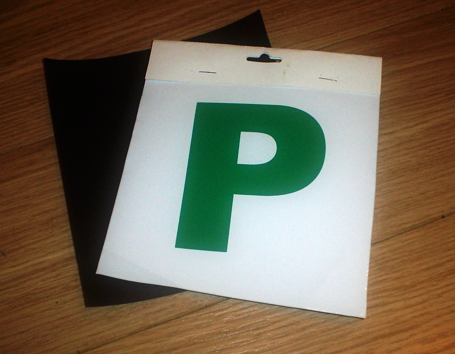 Mf-5134 Green Pack Of 2 Magnetic Passed Pass New Driver P Plate Plates For Car Vehicle