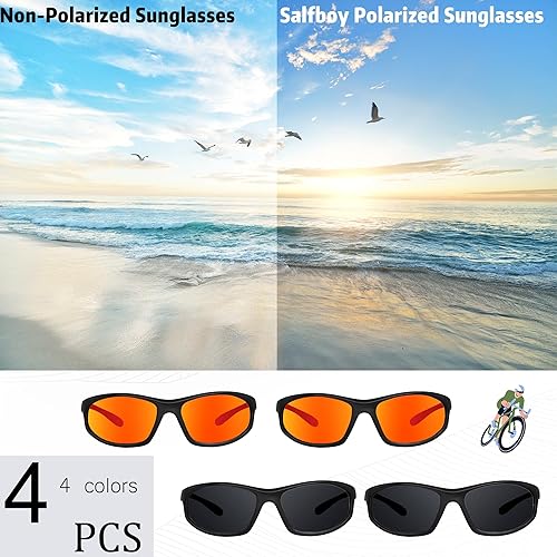 Miniatura 6 de Salfboy Mens Polarized Sunglasses Fishing Sunglasses Eyewear Sun Glasses UV Protection Sunglasses for Driving Cycling