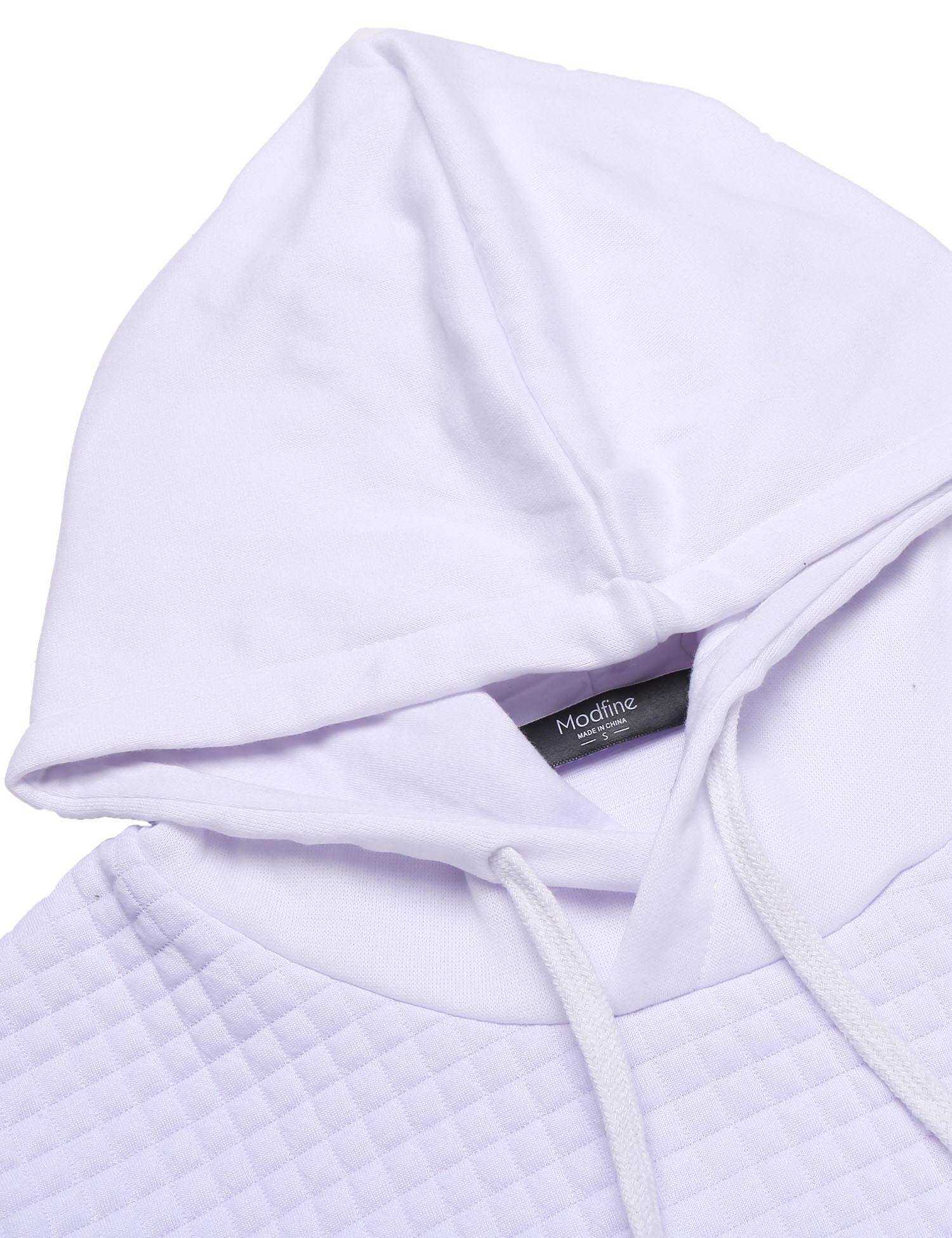 COOFANDY Felpa con Cappuccio da Uomo a Maniche Lunghe da Lavoro Pullover Jacquard a Quadri con Cappuccio