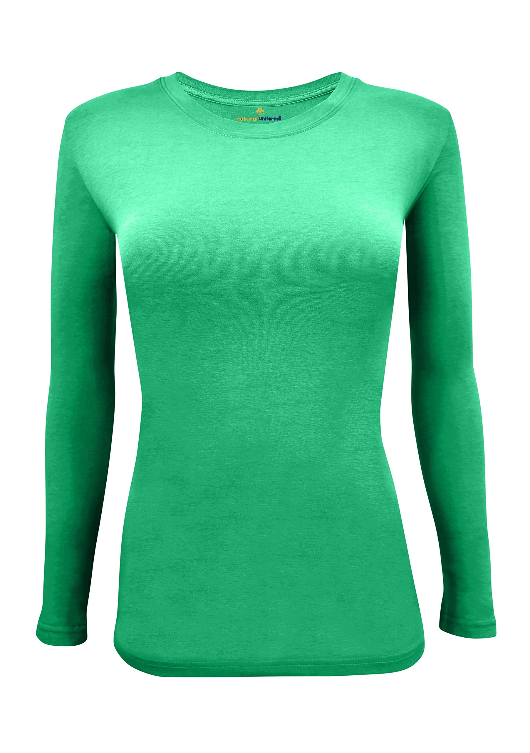Natural Uniforms Damen Under Scrub Tee Crew Neck Langarm T-Shirt - 5er Pack