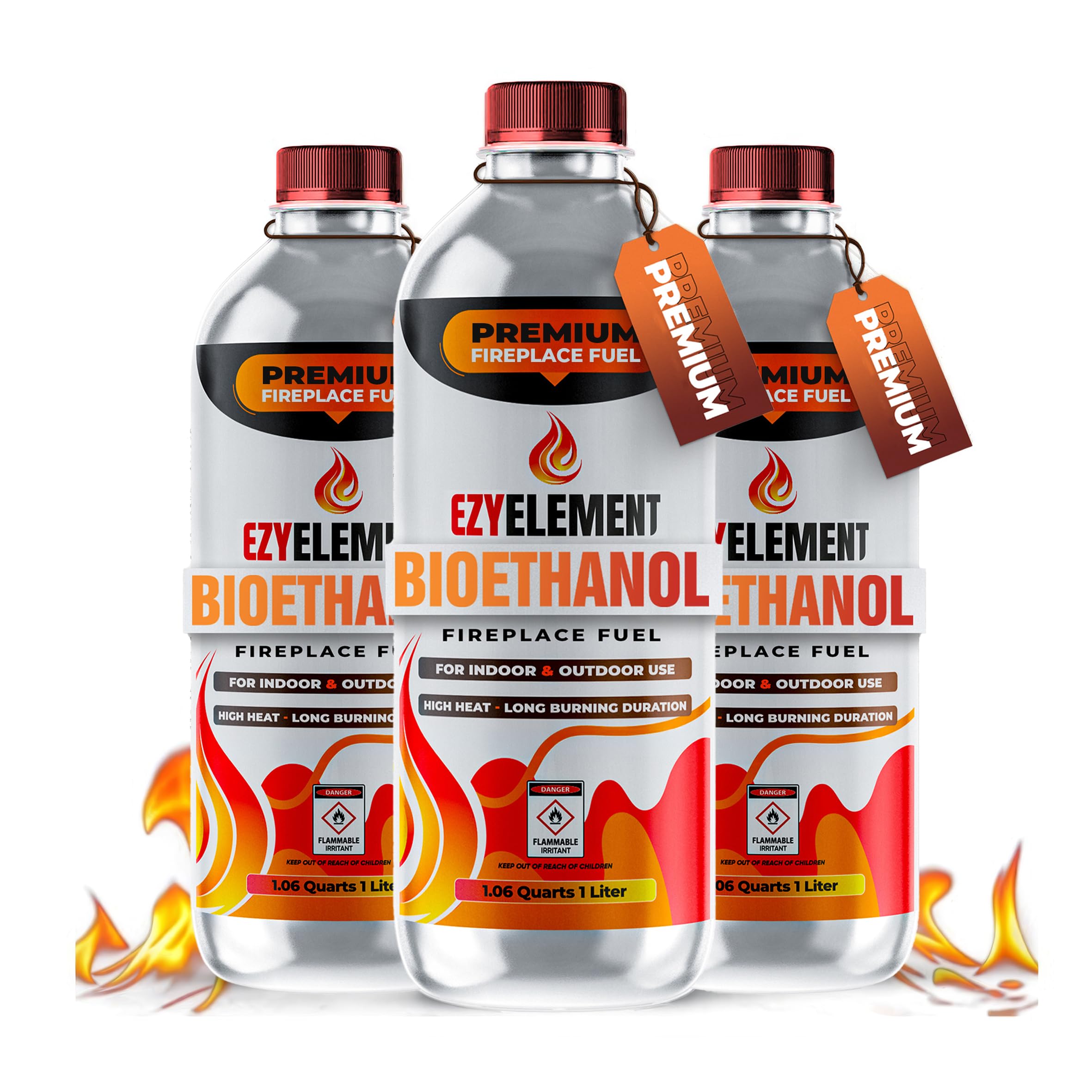 Amazon.com: Premium Bioethanol Fireplace Fuel 3x1 Liter - Cleaner