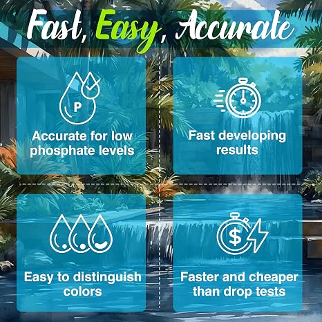 Low-Range Phosphate Test Strips for Pools, Hot Tubs & Cold Plunges