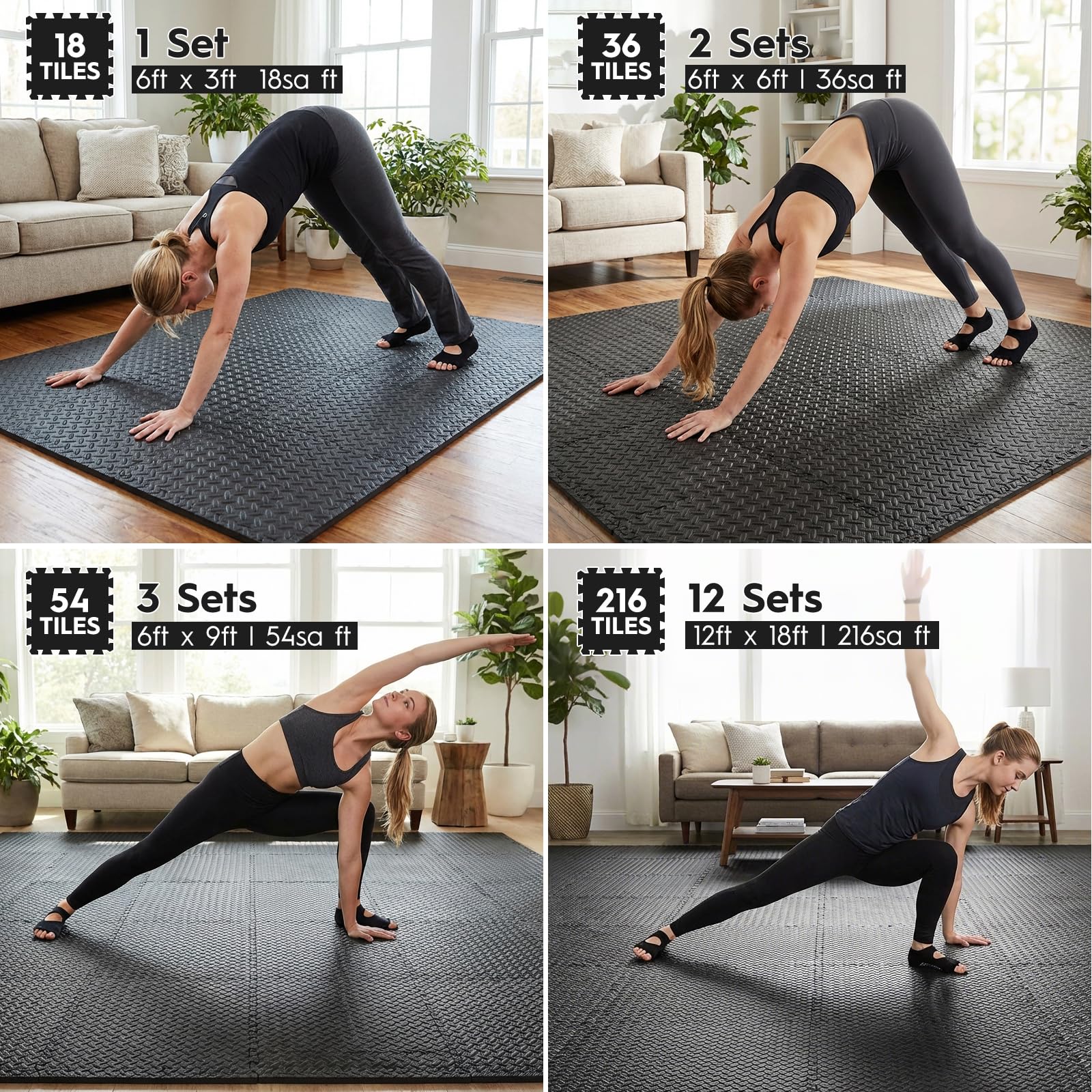 EVA Foam Floor Tiles - Gym & Home Workout Mats -4