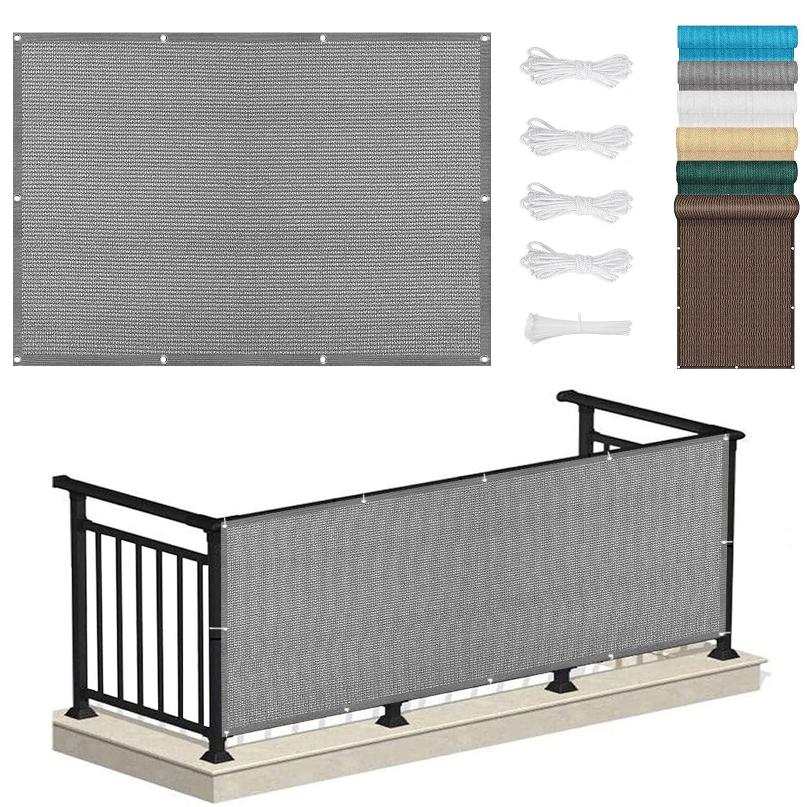 Auvent rectangulaire voile résistant aux déchirures 1.2x1.6m protection UV patio