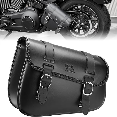 Bolsa de brazo oscilante KEMIMOTO para motocicleta de 10L, bolsas laterales izquierdas, bolsas de brazo oscilante con cuero sintético, compatibles