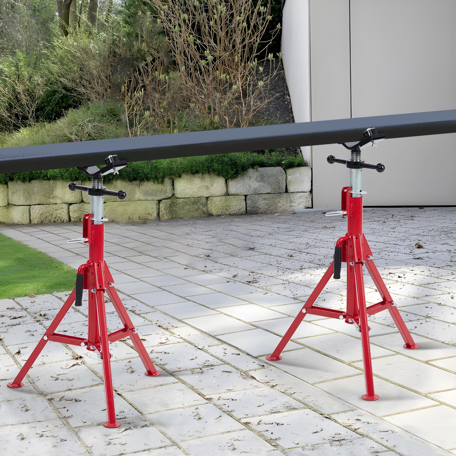 Amazon.com: Towallmark V-Head Pipe Jack Stand with 2-Ball,28-52 