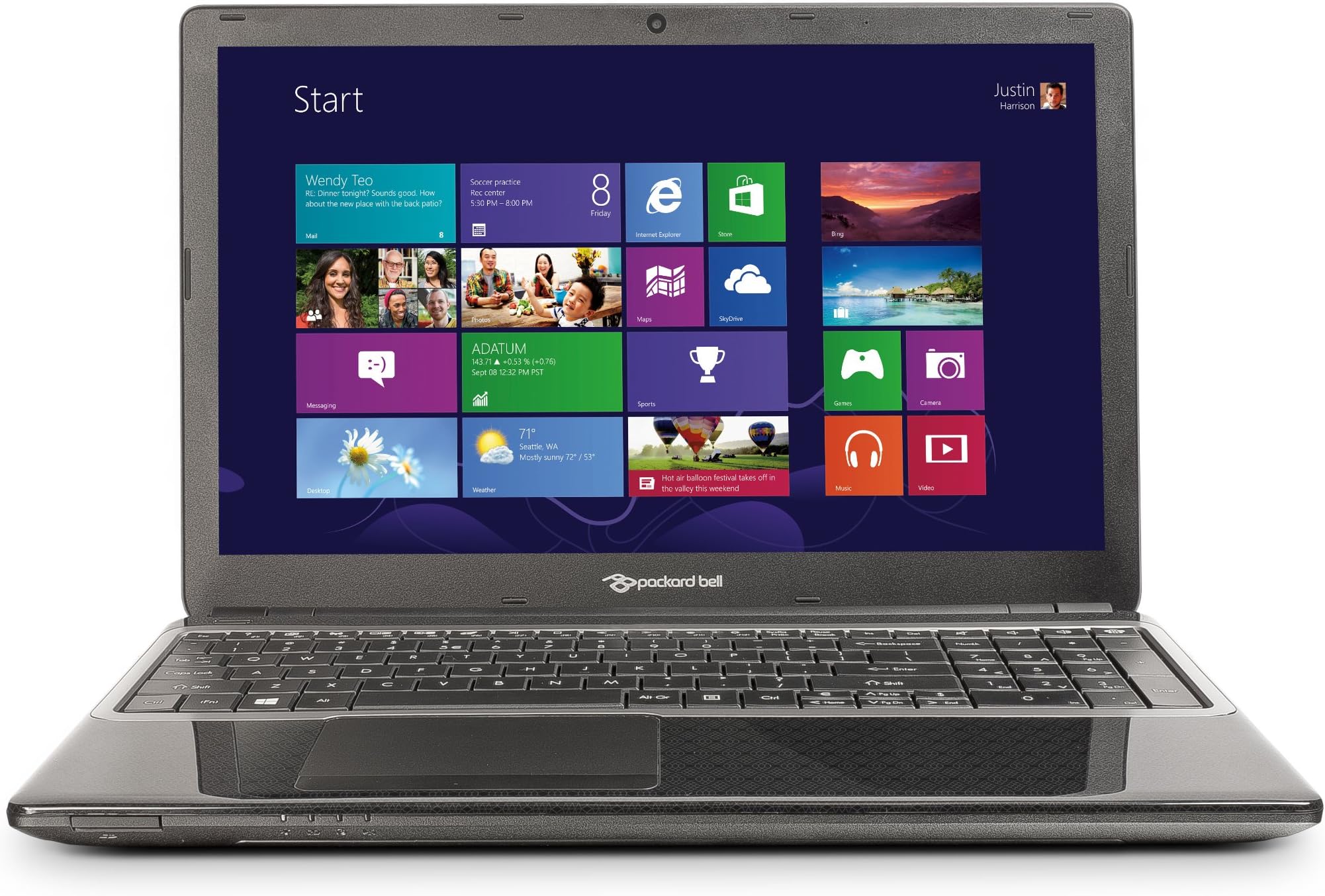 Packard Bell EasyNote TE69 15.6-inch Notebook (AMD E1-2500 1.4GHz, 4GB RAM, 320GB HDD, DVDML, LAN, WLAN, Integrated Graphics, Windows 8.1)