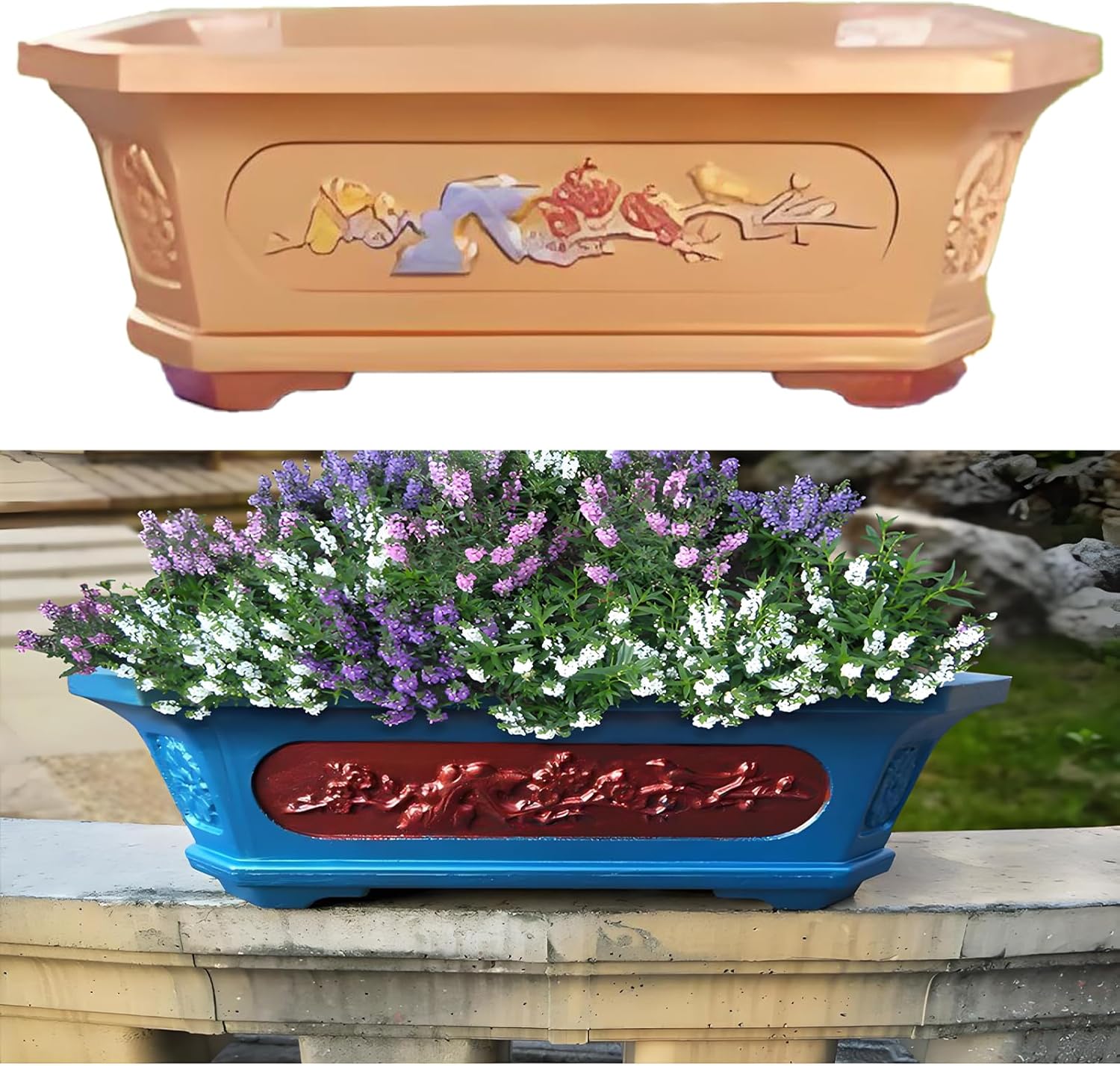 Large Planter Molds, Extra Large Concrete Planter Molds, Flowerpot Molds for Home and Garden Decor (35 CM)