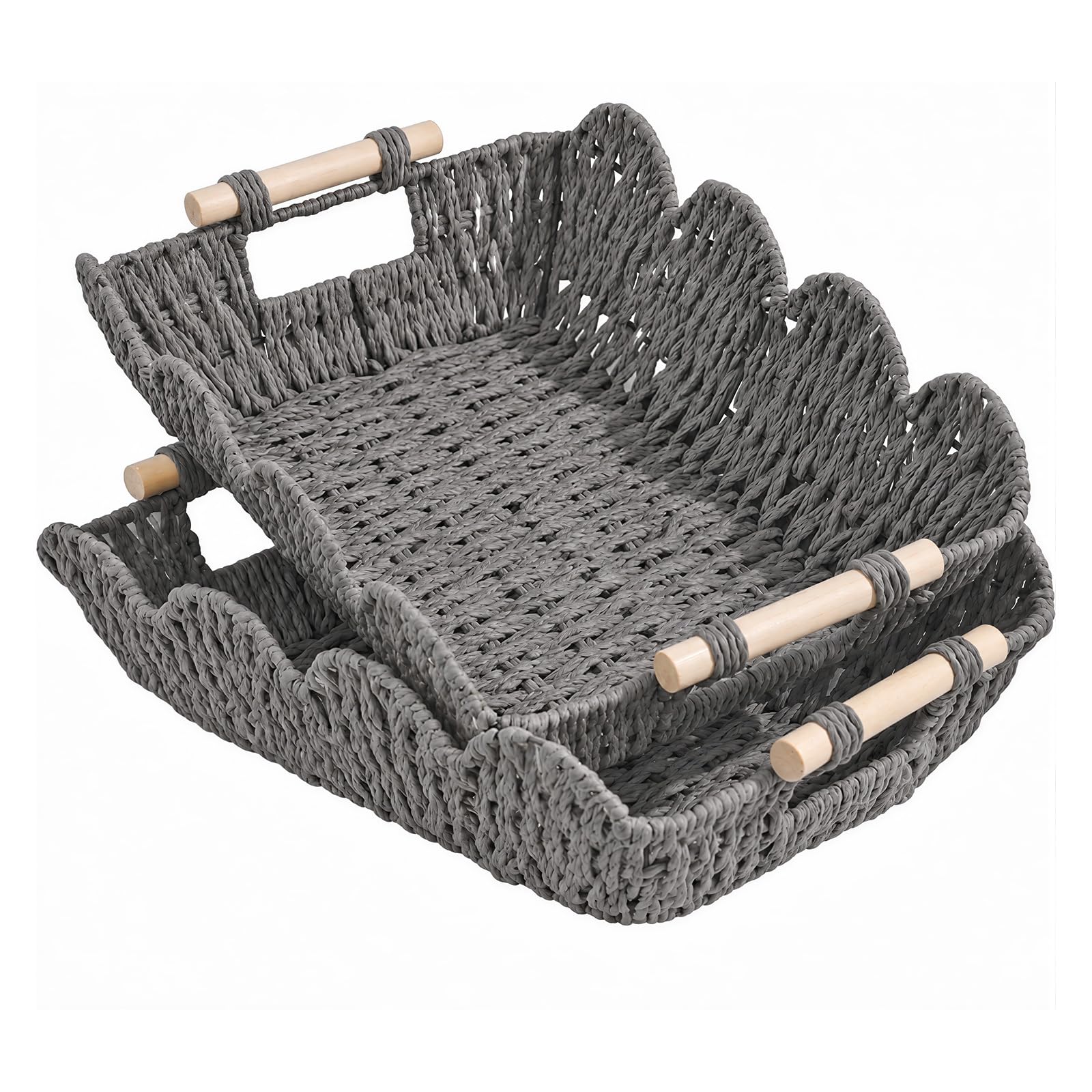 Cute Wicker Baskets - Natural Water Hyacinth -13