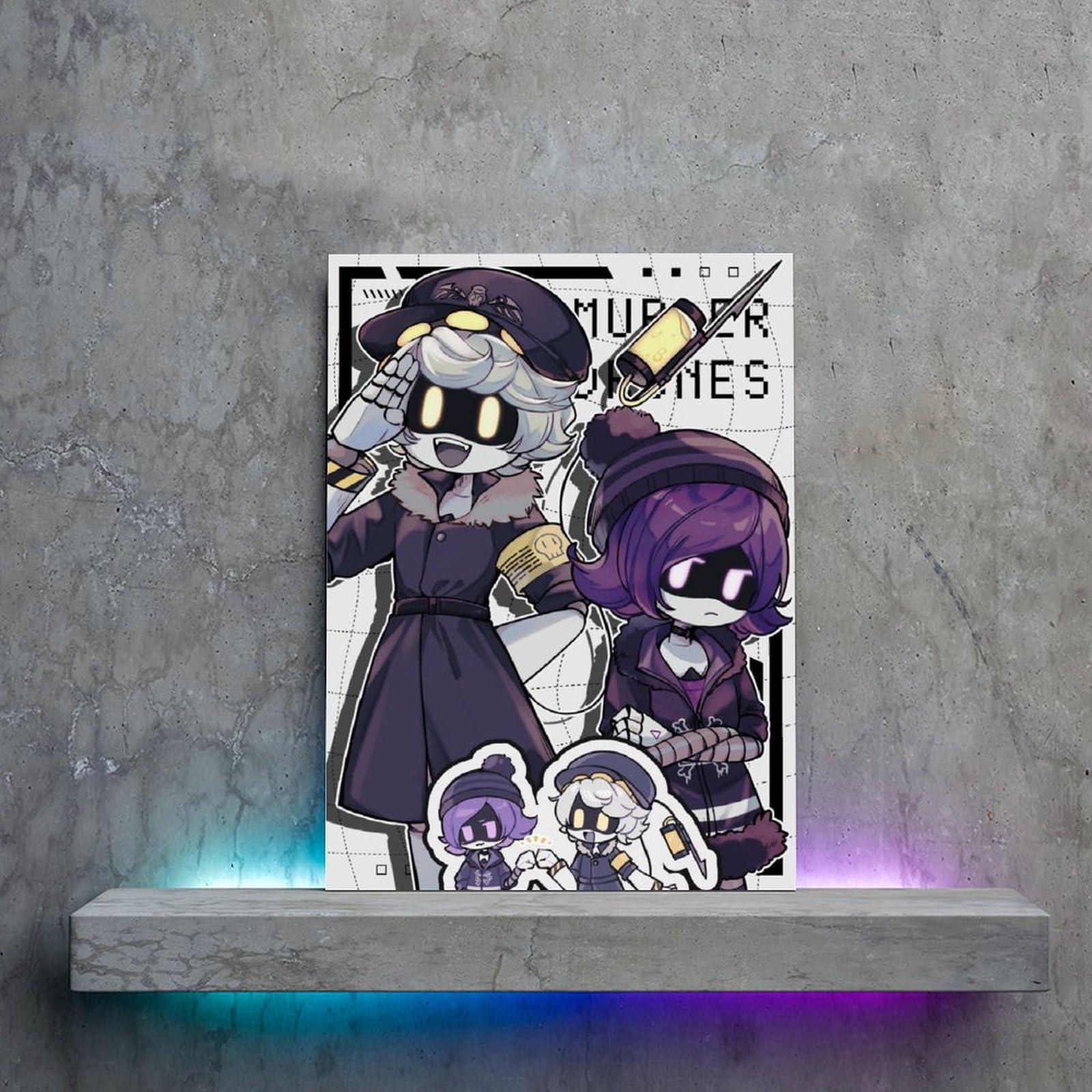 TsAdRT Poster D'animation Murder Drones - Décoration De Chambre D'enfant (7) - Impression Sur Toile Pour Chambre à Coucher, Salon - 20 X 26 Cm - Style 4 Sans Cadre