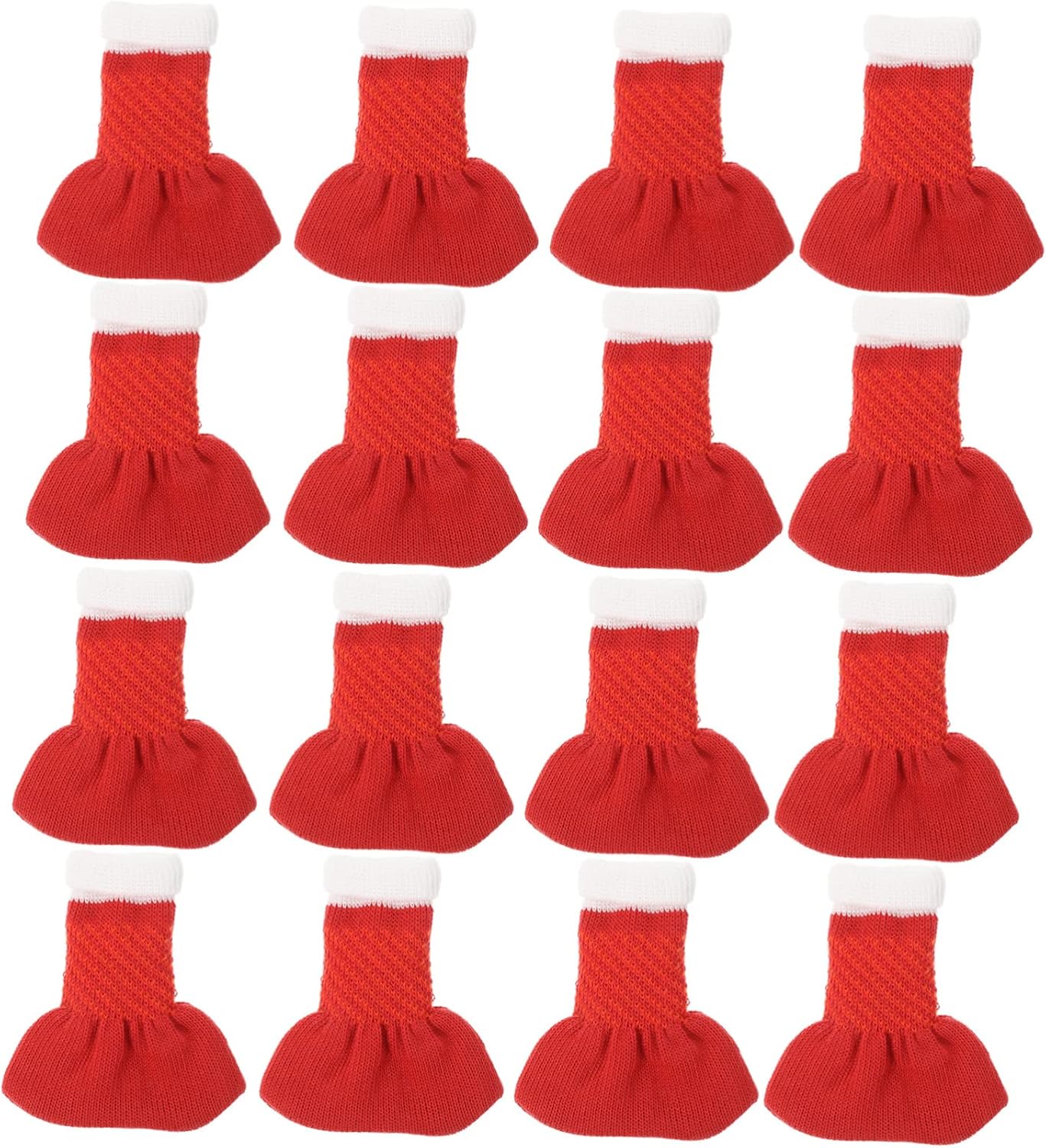 DOITOOL 48pcs Christmas Chair Furniture Covers for Holiday Dining Table Non- Protective Feet Covers for Festive Decor and Easy Installation