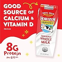 Vista 70 de Horizon Organic, Leche baja en grasa vainilla orgánica, 8 onzas líquidas, paquete de 6